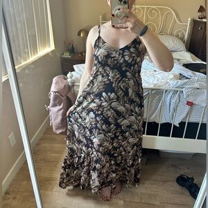 Love Sadie navy floral long maxi dress size S. Great condition.